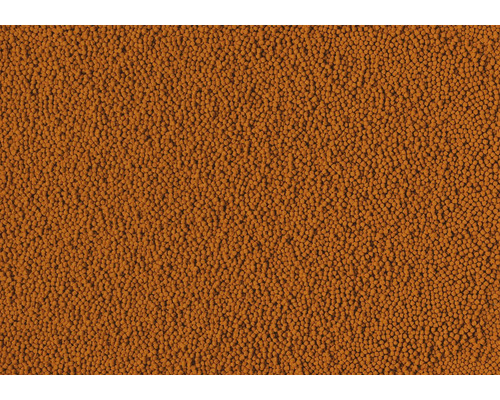 Kleine, gleichmäßig geformte bräunlich-orangefarbene Pellets für Aquarienfische.