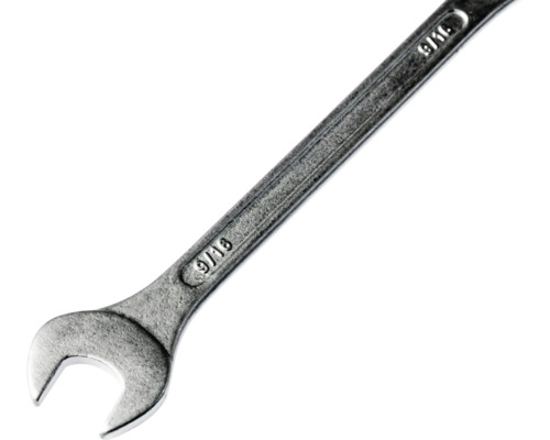Maulschlüssel aus Stahl, Größe 9/16 Zoll.