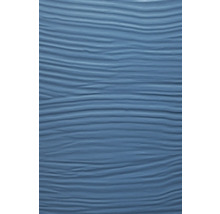 Blaues Fassadenpaneel mit Holzstruktur