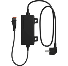 Ambiton Transformator für LED-Beleuchtung mit Netzstecker, Montageösen und Anschlusskabel.