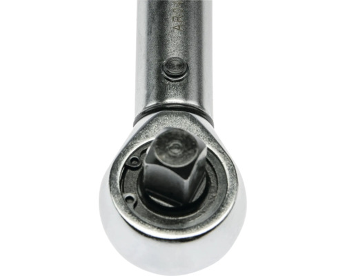 Drehmomentschlüssel Kopf aus Metall mit Vierkant-Antrieb.