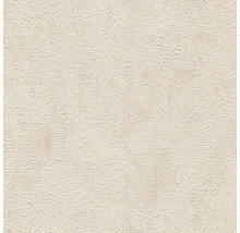 Beige Vliestapete mit strukturierter Oberfläche in Putzoptik.