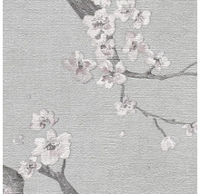 Tapete mit Kirschblüten-Motiv auf strukturiertem Hintergrund