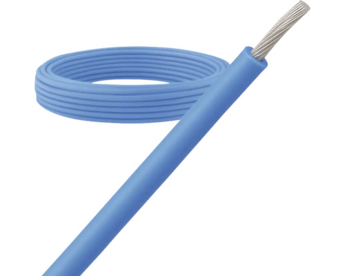 Blaue Aderleitung mit flexibler Litze aus Kupfer und Isolierung