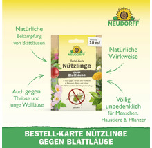 Neudorff Bestell-Karte für Nützlinge gegen Blattläuse, Thripse und junge Wollläuse, für circa 10 Quadratmeter, natürliche Wirkweise.