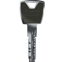 ABUS Wendeschlüssel aus Metall mit Kunststoffkopf und ABUS Logo.