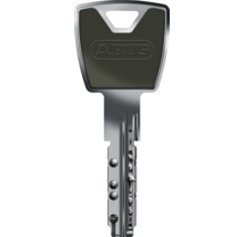 ABUS Wendeschlüssel aus Metall mit dunkler Kunststoffkappe und ABUS Logo.