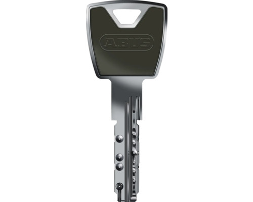 ABUS Wendeschlüssel aus Metall mit Kunststoffkopf und ABUS Logo.