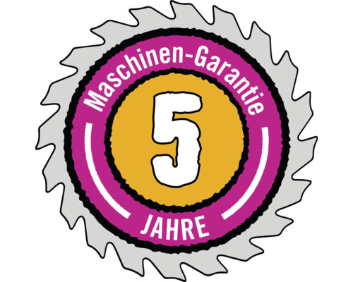 5 Jahre Maschinen-Garantie