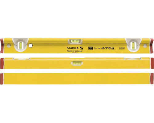 Stabila Wasserwaage Type R 300, Länge 61 Zentimeter, mit drei Libellen und R-Profil.