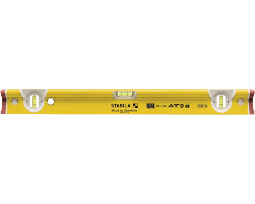Stabila Wasserwaage Typ R 300, Länge 61 Zentimeter, mit drei Libellen und R-Profil.