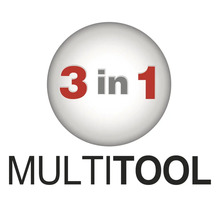 Symbol für ein Multitool mit drei in eins Funktion.