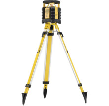 Stabila Rotationslaser montiert auf einem ausziehbaren Baustativ aus Aluminium.