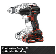 Einhell Akku-Bohrschrauber mit 4,0 Amperestunden Akku, kompaktes Design für optimales Handling.