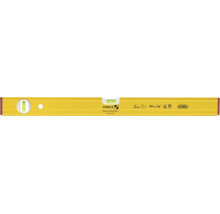 Gelbe Stabila Wasserwaage Type 80 AS, Länge 60 Zentimeter, Aluminiumprofil mit horizontaler und vertikaler Libelle.