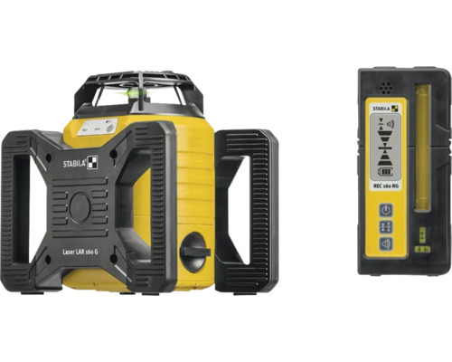 Stabila Rotationslaser LAR 160 G und Empfänger REC 160 RG.