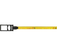 Stabila Maßband mit Griff und metrischer Skala in Zentimetern und Millimetern.