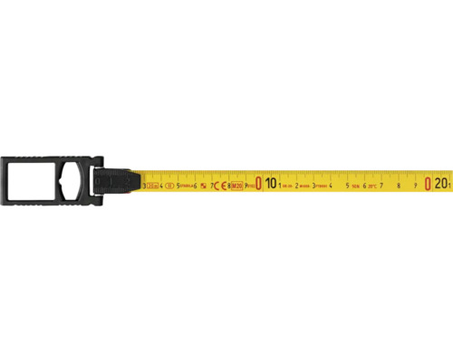 Stabila Maßband mit metrischer Einteilung und Endbeschlag, 30 Meter Länge.
