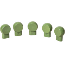 Fünf grüne FYTA Pflanzensensoren.