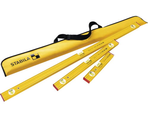 Stabila Wasserwaagen-Set, 3-teilig mit Tragetasche.
