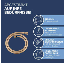 Grohe Brauseschlauch, 1250 Millimeter Länge, universeller Anschluss, verdrehsicheres Design und langlebige Grohe Long-Life Finish Oberfläche.