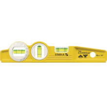 Stabila Wasserwaage Type 81 SV REM W 360 Grad, 25 Zentimeter, mit drei Libellen inklusive einer drehbaren Libelle.