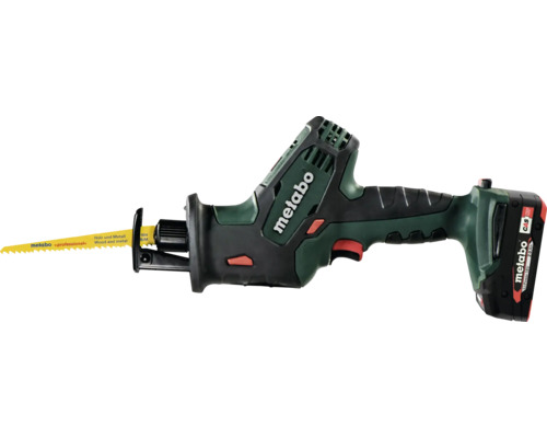 Metabo Akku-Säbelsäge inklusive Sägeblatt für Holz und Metall.