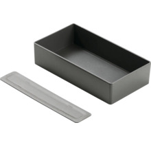 Rechteckige Schubladen-Organizer-Box mit Antirutschmatte und einem separaten Trennsteg.