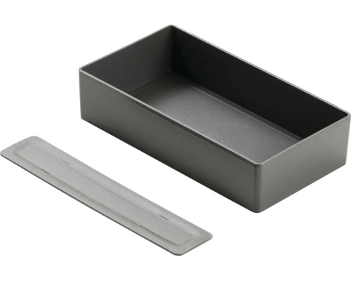 Rechteckige Schubladen-Organizer-Box mit Antirutschmatte und einem separaten Trennsteg.