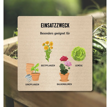 Besonders geeignet für Beetpflanzen, Gemüse, Jungpflanzen und Balkonblumen.