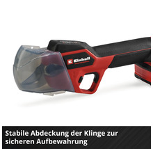 Einhell Professional Akku-Astschere mit stabiler, transparenter Klingenabdeckung zur sicheren Aufbewahrung.