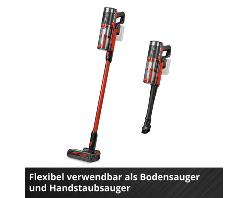 Einhell Akku-Stielsauger, flexibel einsetzbar als Bodensauger und Handstaubsauger für die Bodenreinigung.