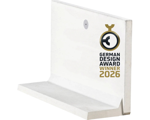 L-Stein aus Beton mit dem Siegel German Design Award Winner 2026.
