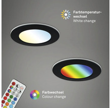 LED Einbauleuchte rund mit Farbwechsel und einstellbarer Farbtemperatur inklusive Fernbedienung