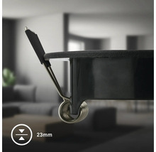 Einbauleuchte mit Federklemme und einer Einbautiefe von 23 Millimeter.