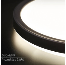 LED-Deckenleuchte mit Backlight-Funktion für indirektes Licht.