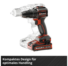 Einhell Akku-Bohrschrauber mit kompaktem Design für optimale Handhabung im Vergleich zu einem herkömmlichen Modell.