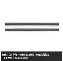 Zwei langlebige TCT-Wendemesser für Elektrohobel.