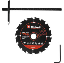 Einhell Professional Kreissägeblatt mit 136 Millimeter Durchmesser und 16 Zähnen, inklusive Parallelanschlag und Innensechskantschlüssel.