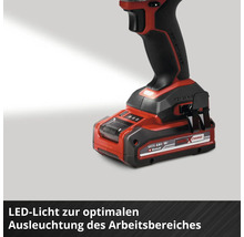 Einhell Akku-Werkzeug mit integriertem LED-Licht zur optimalen Ausleuchtung des Arbeitsbereiches.