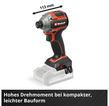 Einhell Professional Akku-Schlagschrauber mit einer kompakten Kopflänge von 113 Millimetern und hohem Drehmoment.