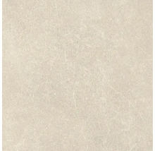 Quadratische Bodenfliese in Steinoptik, beige, mit strukturierter Oberfläche.