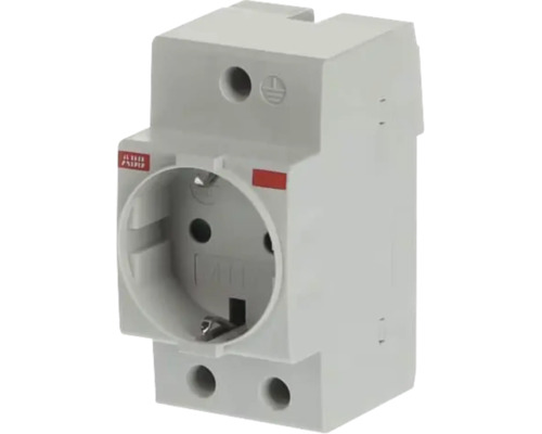 ABB Schutzkontakt-Steckdose für die Hutschiene zur Montage in Elektroverteilern.