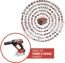 Einhell Akku-Druckreiniger Hypresso als Teil der Power X-Change Werkzeugfamilie mit vielen kompatiblen Geräten und System-Akku.