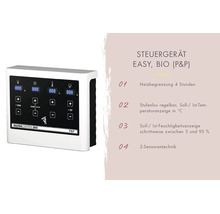 Saunasteuergerät Easy Bio für Saunaöfen mit digitaler Anzeige, Heizbegrenzung, stufenloser Temperaturregelung und Zwei Sensoren Technik.