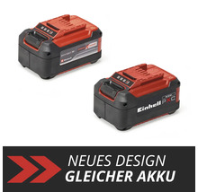 Einhell Power X-Change Akku 18 Volt 5,2 Amperestunden im Vergleich von altem und neuem Gehäusedesign.