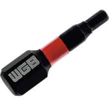 WGB Schrauberbit für Innensechskant-Schrauben mit rotem Farbring und WGB Logo.