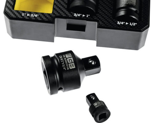 WGB Steckschlüssel Adapter Set für verschiedene Größen wie 1 Zoll auf 3/4 Zoll inklusive Koffer.