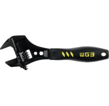 Verstellbarer Einmaulschlüssel mit Millimeterskala und ergonomischem Griff, Modell WG3.
