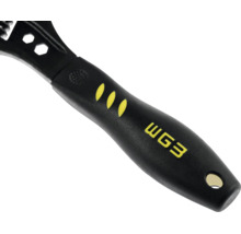 Ergonomischer Griff eines Rollgabelschlüssels in Schwarz und Gelb mit WG3-Schriftzug.